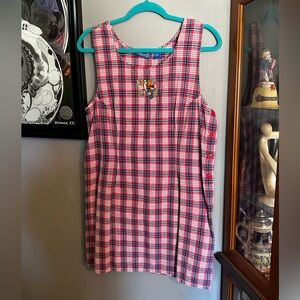 Vintage Disney Winnie the Pooh Plaid Button Dress
